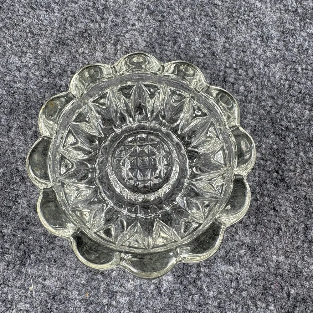 Vintage Princess House Pair of Reversible 3-Way Ribbed Crystal Candle Holders‎